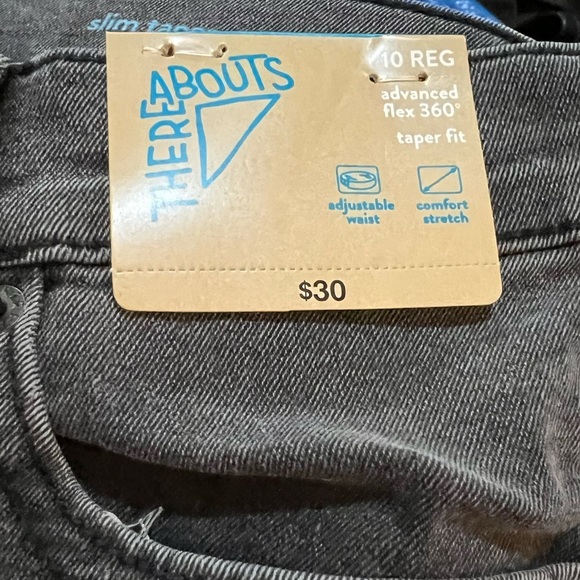 There Abouts Medium Grey Slim Taper Advanced Flex 360 Boys Jeans Size 10Reg - Picture 7 of 9